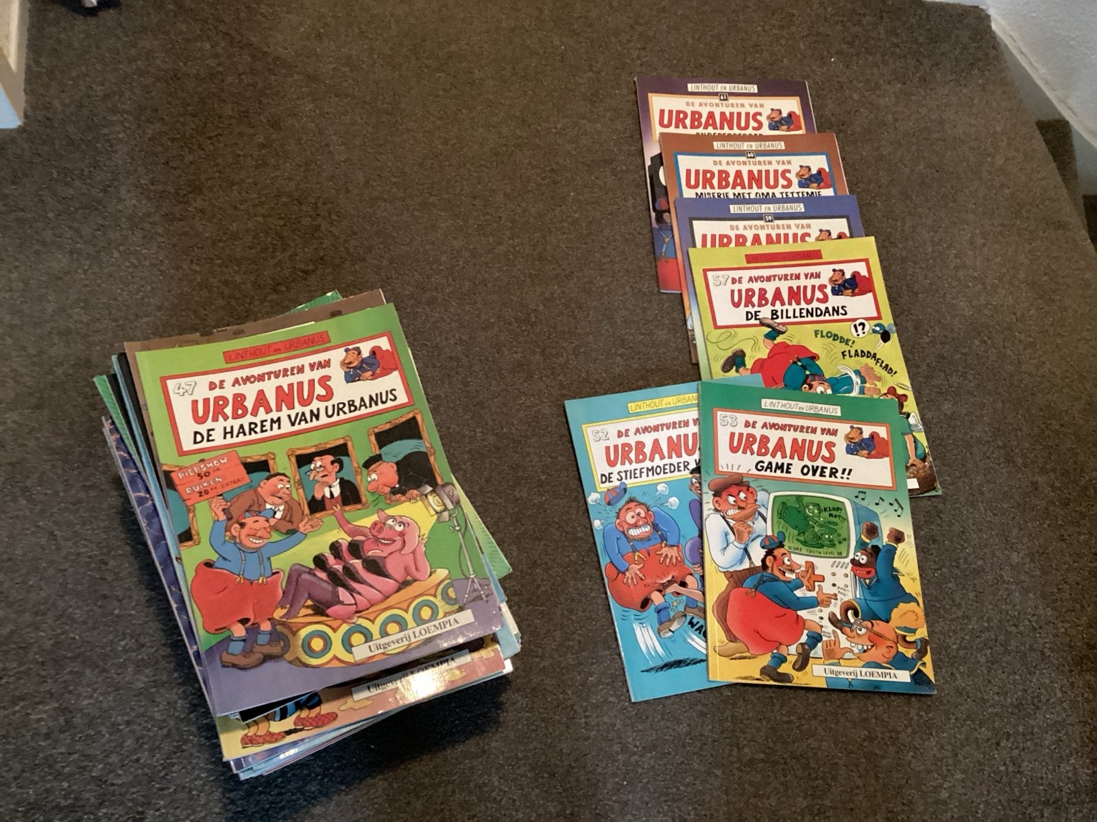 Urbanus stripboeken collectie (deel 1-47, 52, 53, 57, 59-61), Meerdere stripboeken, Ophalen, Gelezen