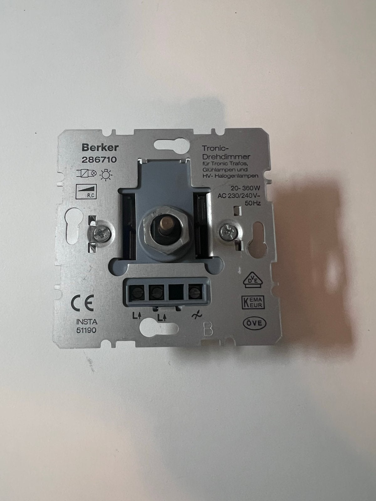 Nieuw: Berker Tronic-Draaidimmer 286710 voor diverse lampen, Ophalen of Verzenden, Nieuw, Berker, Dimmer