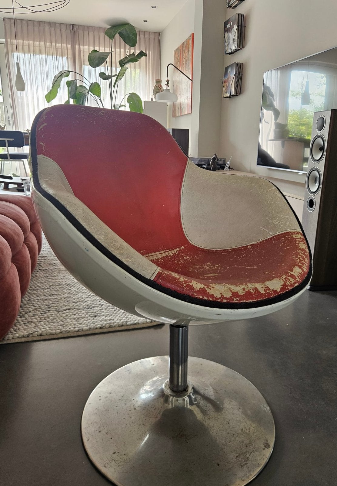 2 Kuipstoelen, zitten superfijn, mancave, voetbal draaistoel, Huis en Inrichting, Fauteuils, Ophalen, Gebruikt, 50 tot 75 cm, Vintage Retro