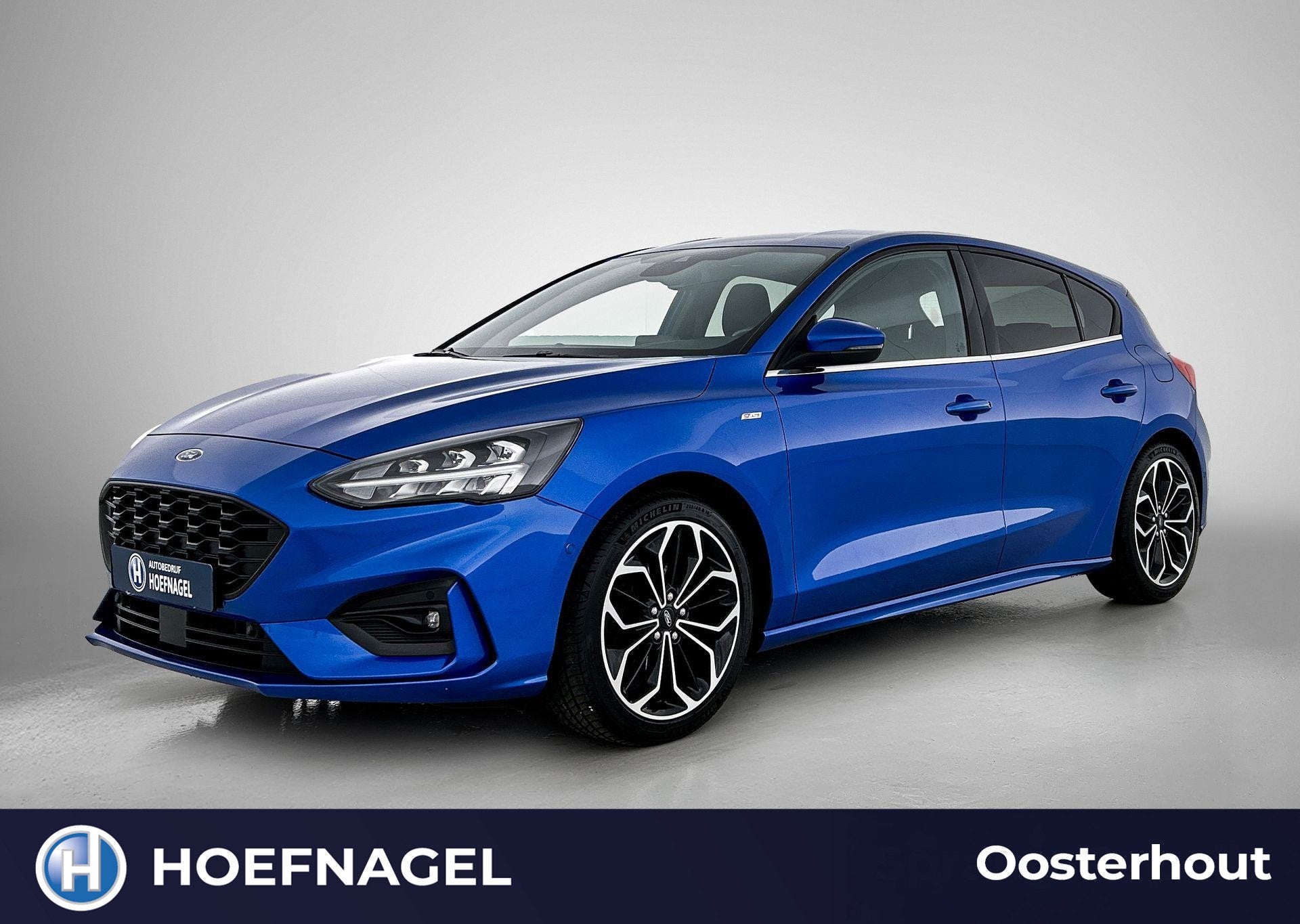 Ford FOCUS 1.0 EcoBoost Hybrid ST Line X Business | Apple Ca, Auto's, Gebruikt, Blauw, Handgeschakeld, 3 cilinders