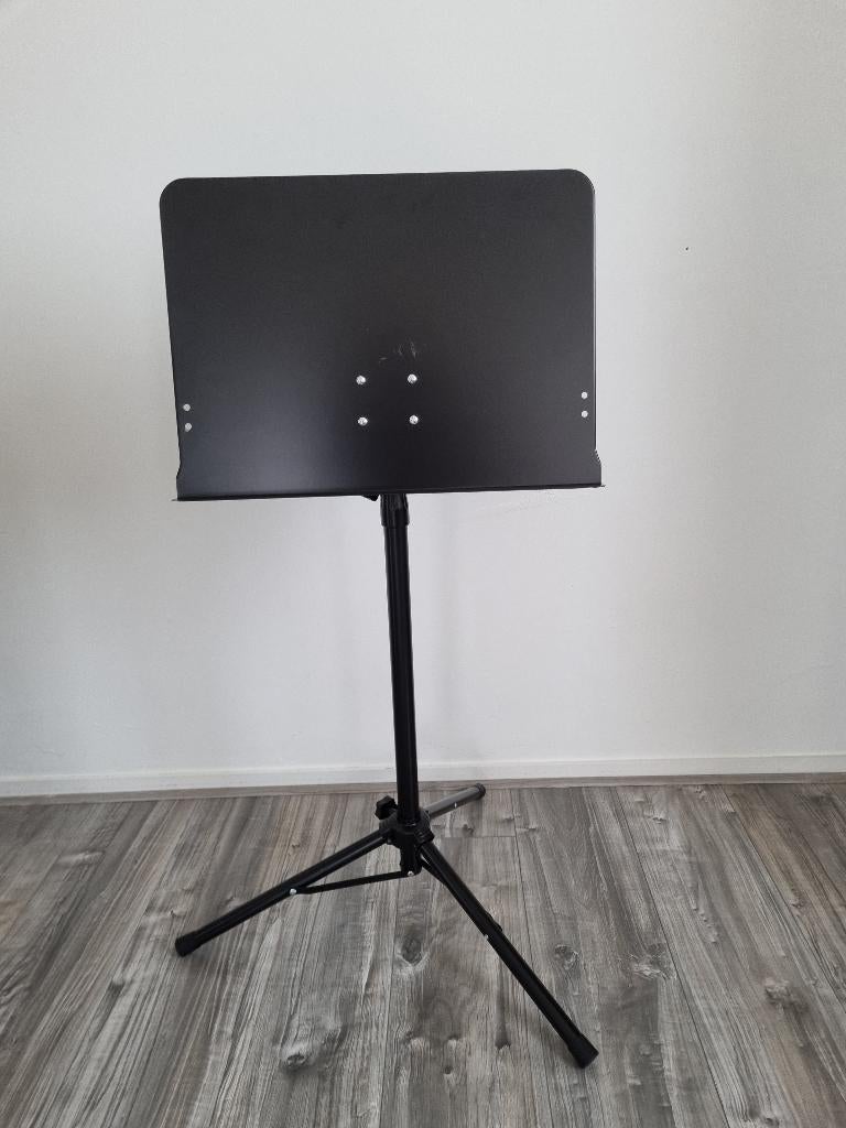 Bladmuziek standaard zwart staal, Ophalen, Zo goed als nieuw, Muziekstandaard