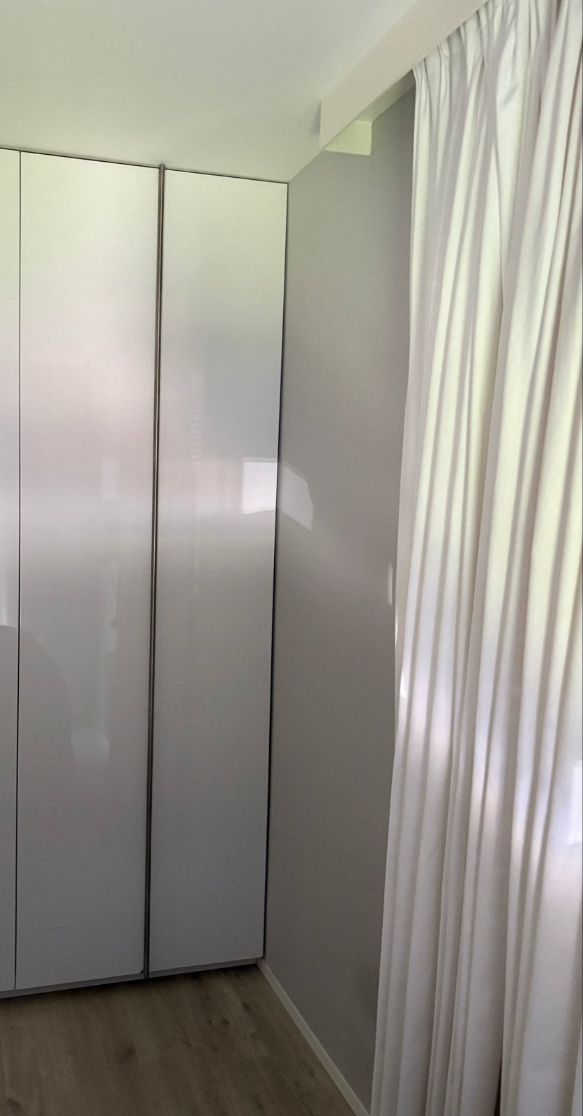 Witte kledingkast met planken en lades, Ophalen, Overige materialen, 100 tot 150 cm, 200 cm of meer