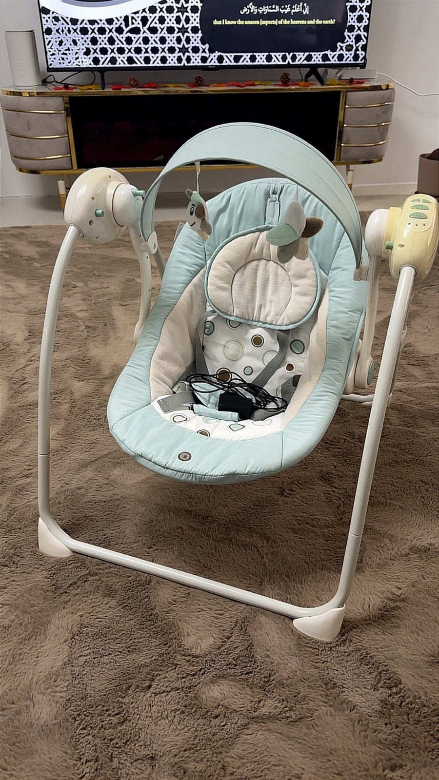 Comfortabele Elektrische Babywieg met Muziek en Beweging, Kinderen en Baby's, Ophalen, Zo goed als nieuw, Wieg