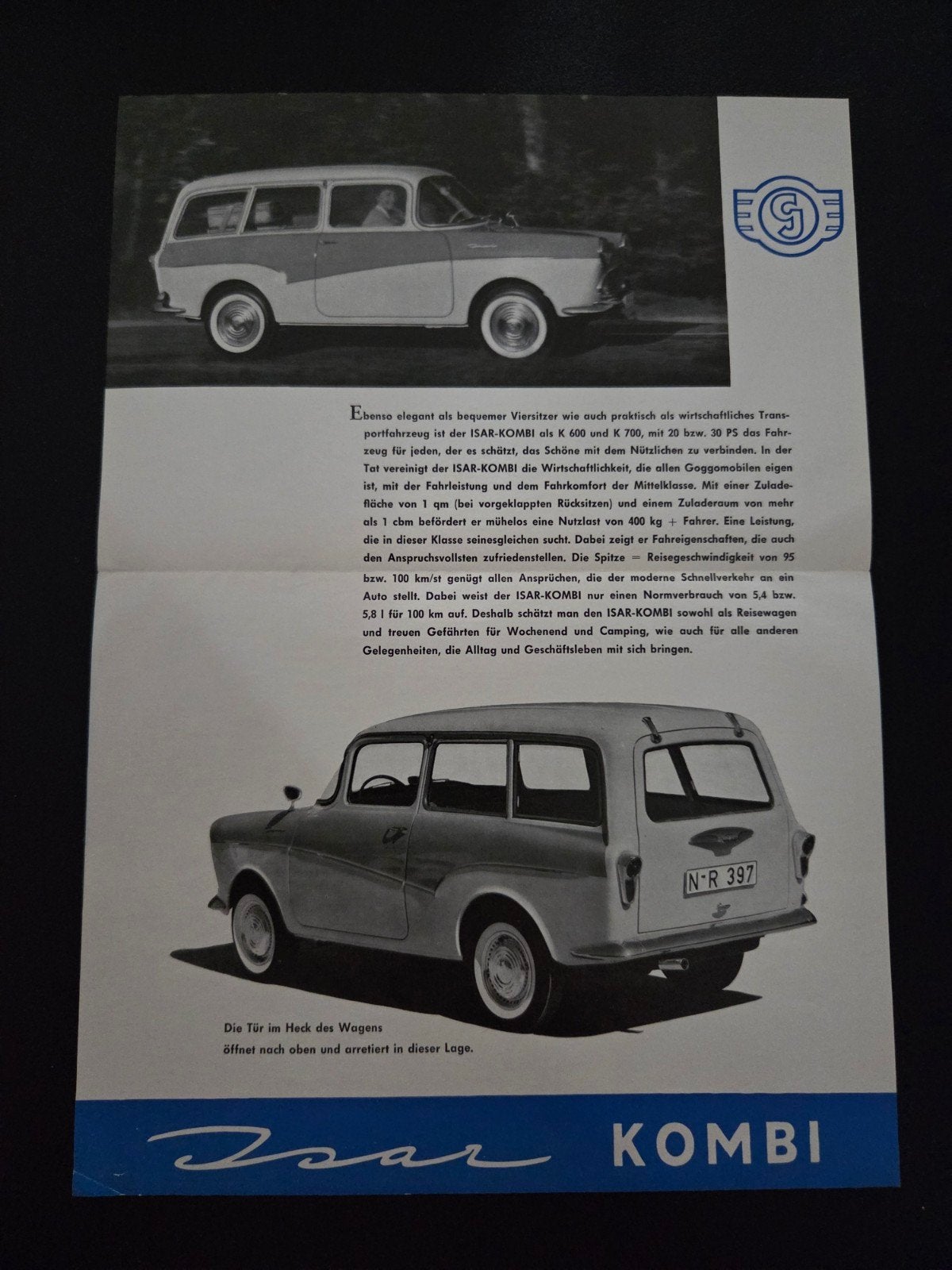 Brochure Isar Kombi, Ophalen of Verzenden, Zo goed als nieuw, Overige merken