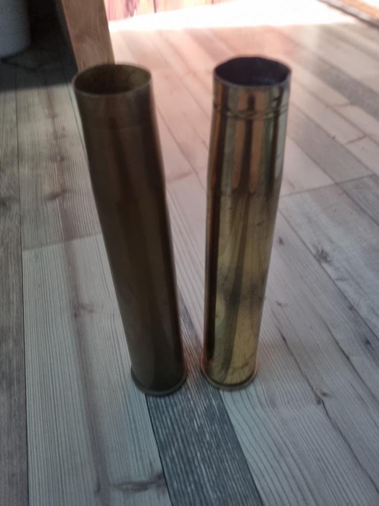 Twee 40mm Bofors hulzen - Leuk voor verzamelaars!, Ophalen of Verzenden