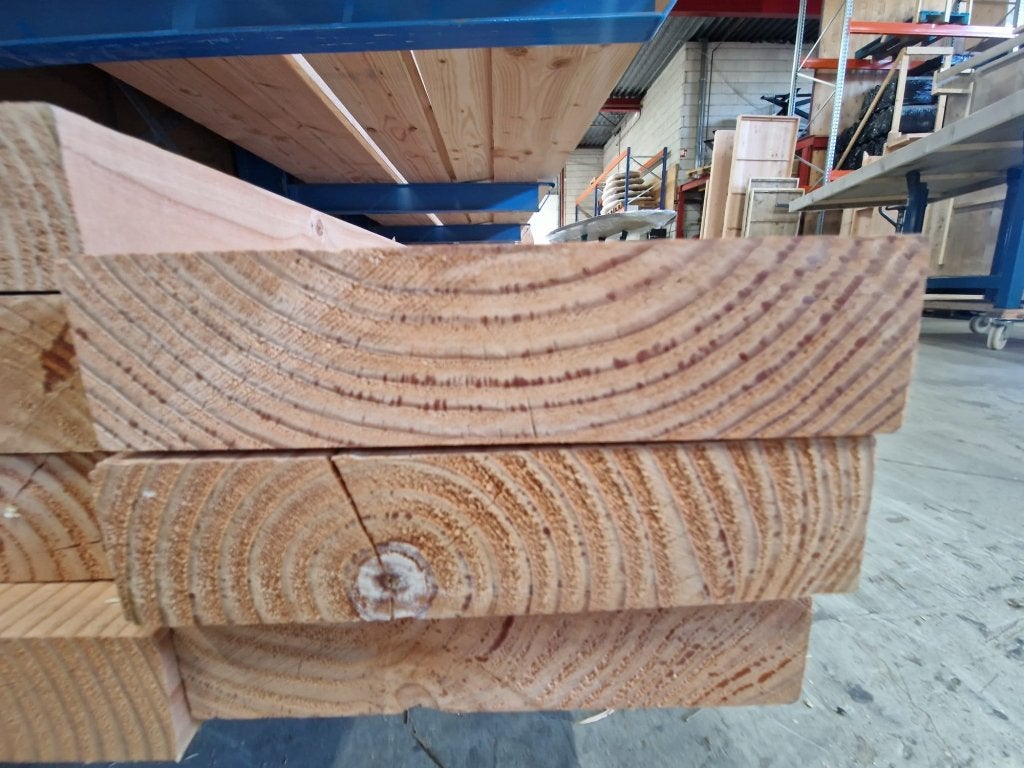 Geschaafde douglas balken 500cm lang (schaafmaat: 45x195mm), Doe-het-zelf en Verbouw, Hout en Planken, Ophalen, 25 tot 50 mm, Nieuw