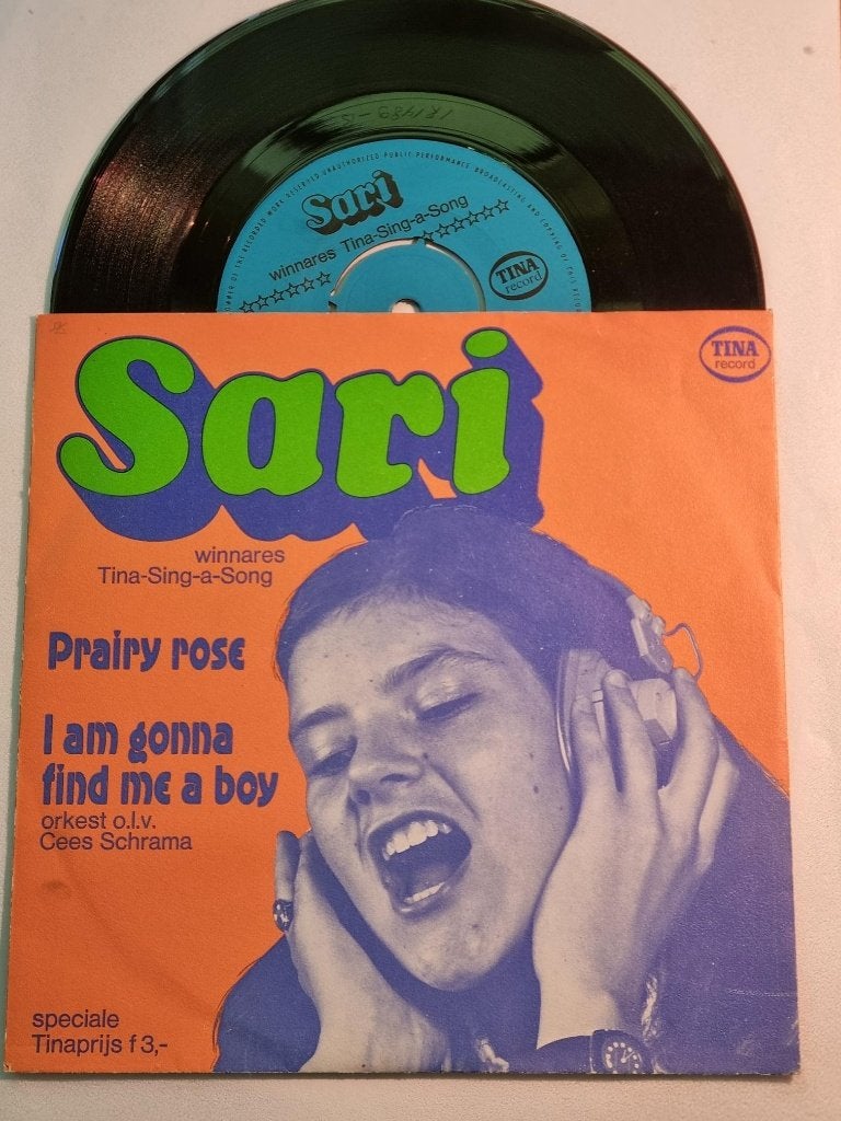 single Sari PRAIRY ROSE winnares 1974 Tina Sing A Song, 7 inch, Single, Ophalen of Verzenden, Pop