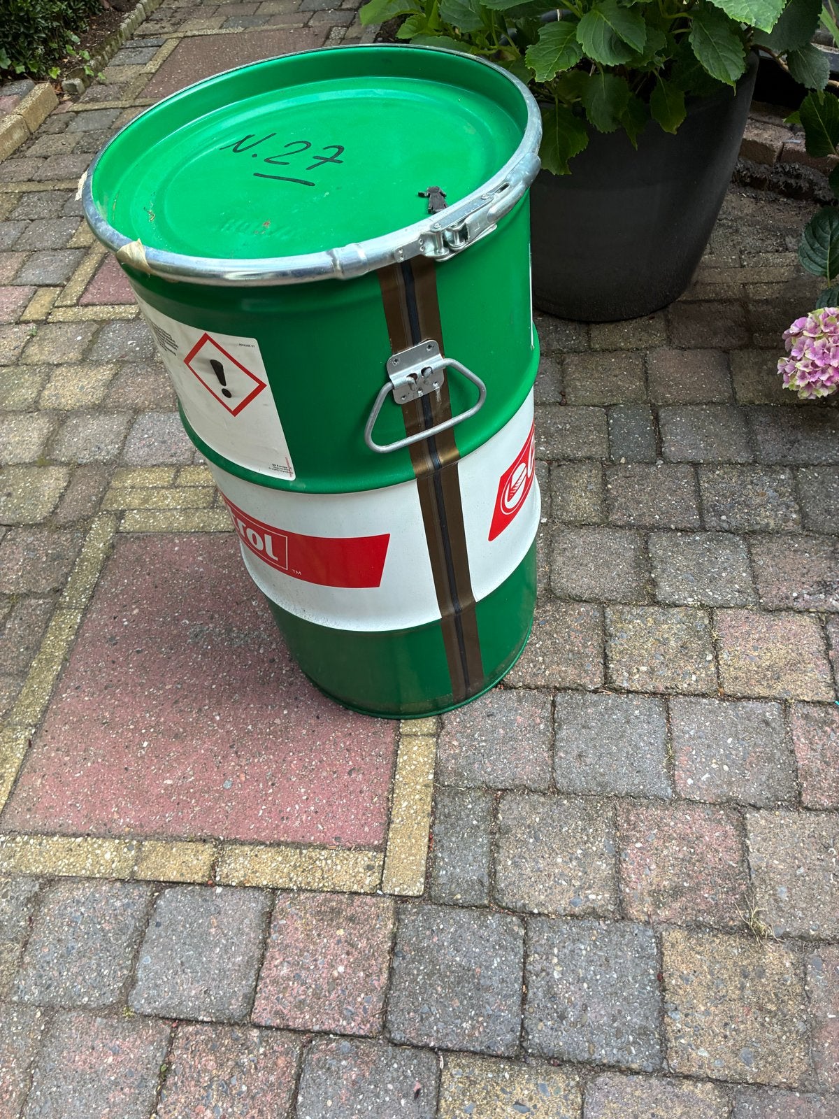 Castrol olievat - Groen/Wit decoratief vat, Ophalen of Verzenden