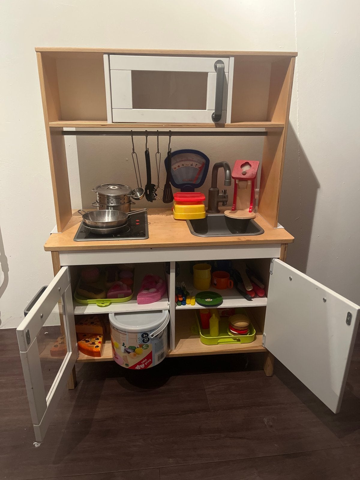 Houten speelkeuken met accessoires, Ophalen, Gebruikt, Jongen of Meisje