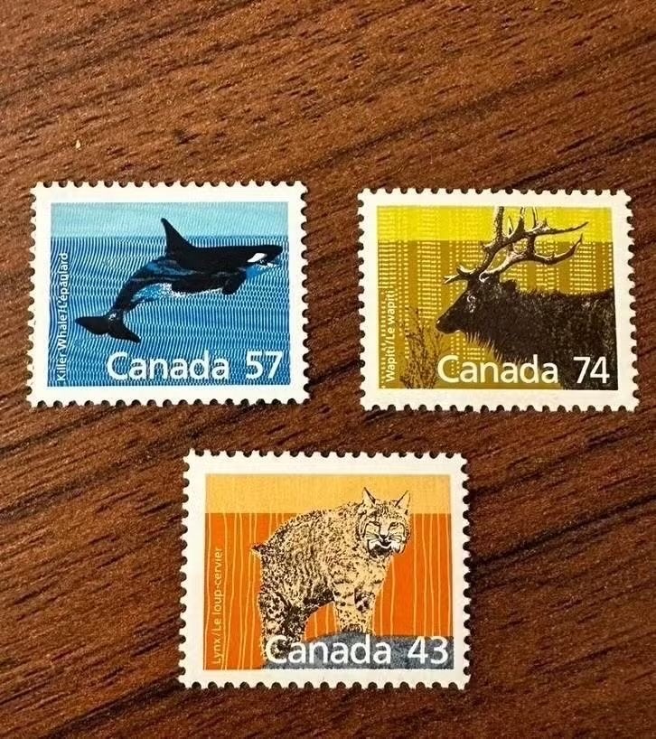 Canada 1988 Dieren Postfris orka wapiti lynx, Ophalen of Verzenden, Postfris