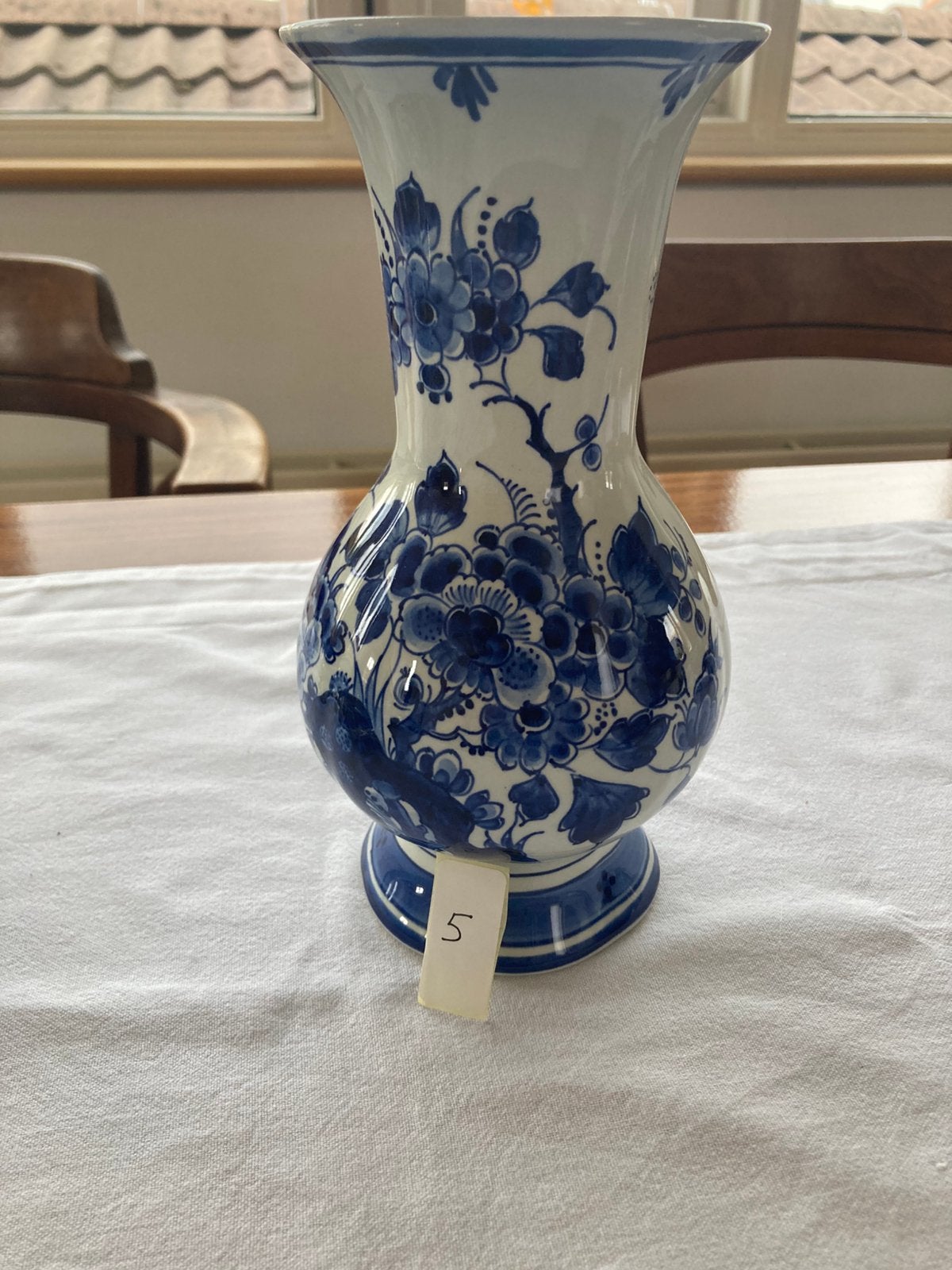 Delfts Blauwe Vaas - porceleyne fles 23cm hoog, Antiek en Kunst, Ophalen