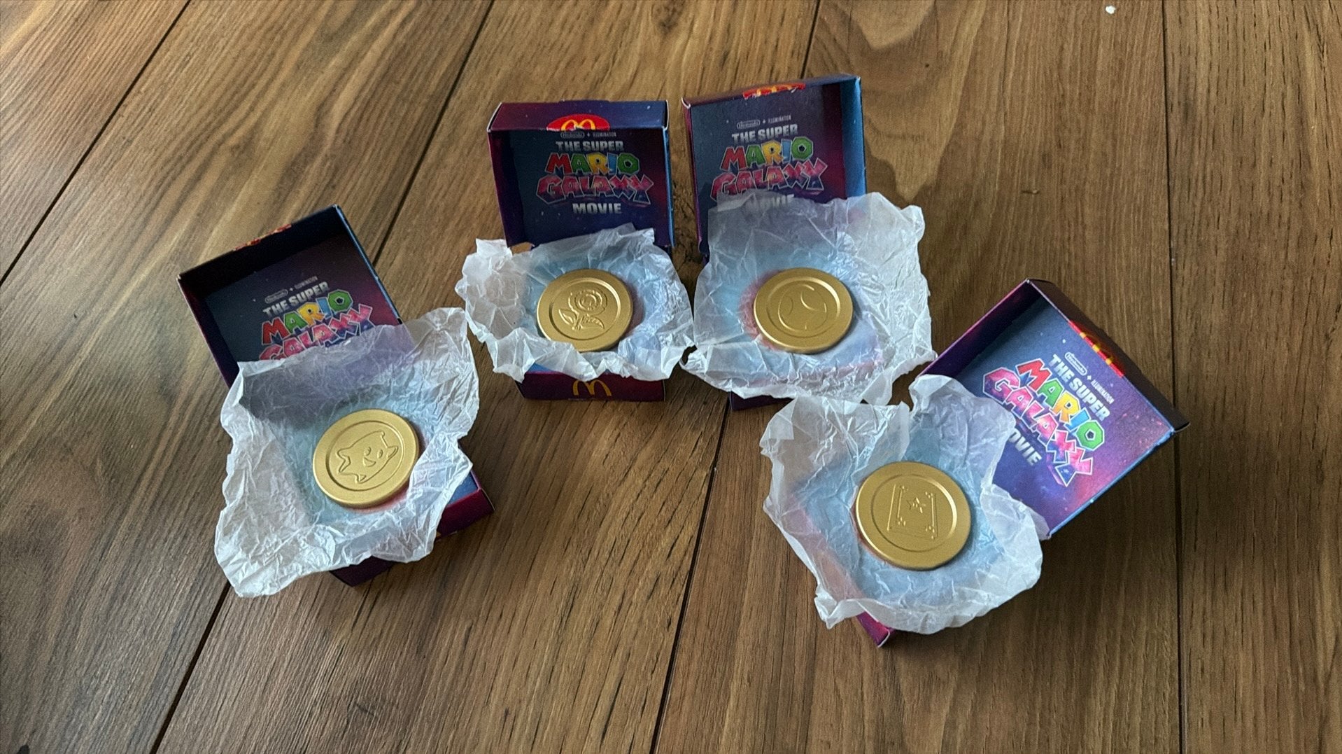 Complete set McDonalds Mario Galaxy munten, Ophalen of Verzenden, Nieuw