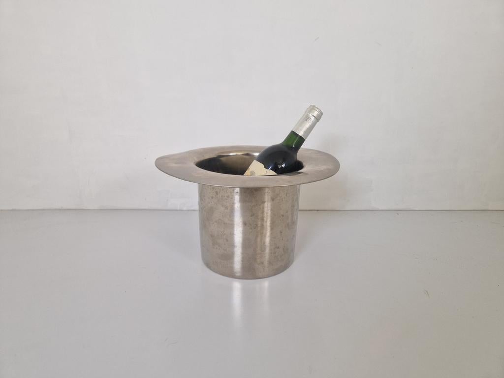 Ice bucket ijsemmer wijnkoeler hoge hoed top hat, Antiek en Kunst, Curiosa en Brocante, Ophalen of Verzenden