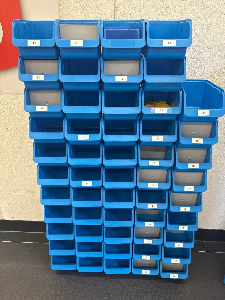 Magazijn stapelbak 53 stuks, Overige typen, Minder dan 35 cm, Minder dan 50 cm, Ophalen of Verzenden