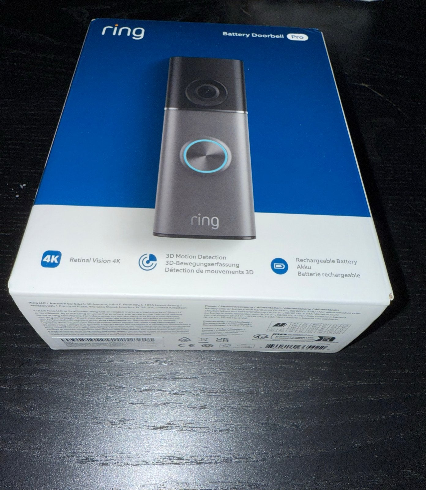 Ring Video Deurbel Pro Batterij (Nieuwste Gen) Deep Silver, Beweging, Overige typen, Nieuw, Ophalen of Verzenden