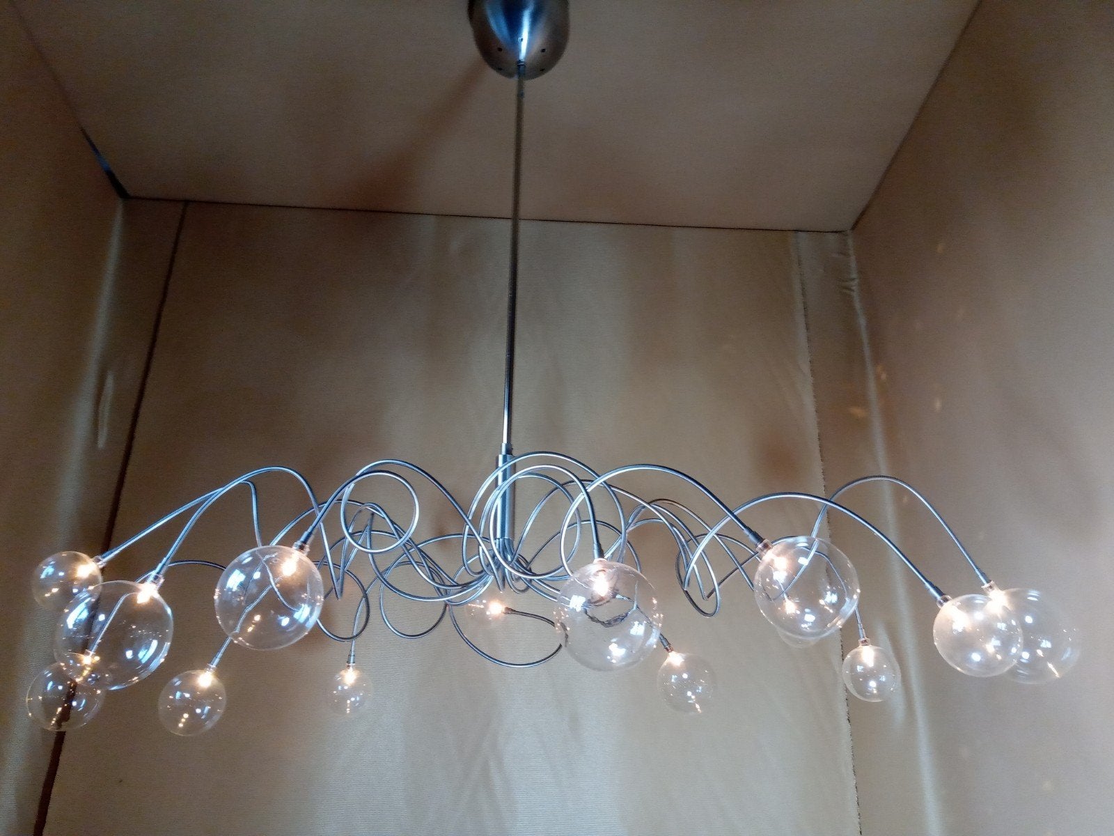 harco loor design lamp big bubbels 14 kristalheldere bollen, Ophalen, Design, Zo goed als nieuw, G4