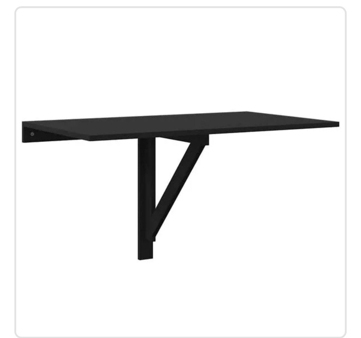 Wandtafel inklapbaar zwart VidaXL 100x60x56, Ophalen, Zo goed als nieuw, Rechthoekig, 50 tot 100 cm