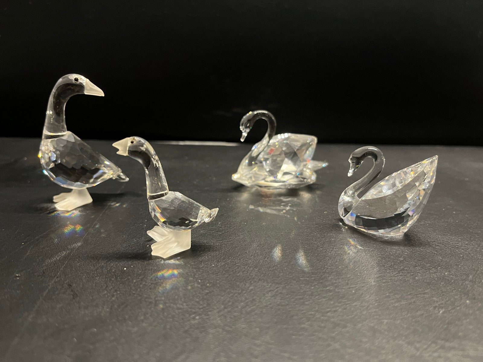 Swarovski Kristallen Zwanen en Ganzen - Set van 4, Verzamelen, Swarovski, Ophalen, Zo goed als nieuw, Figuurtje