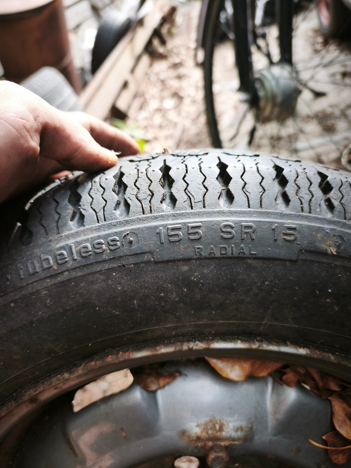 Saab reservewiel Pirelli 155 SR 15 - Tubeless, Ophalen, Gebruikt