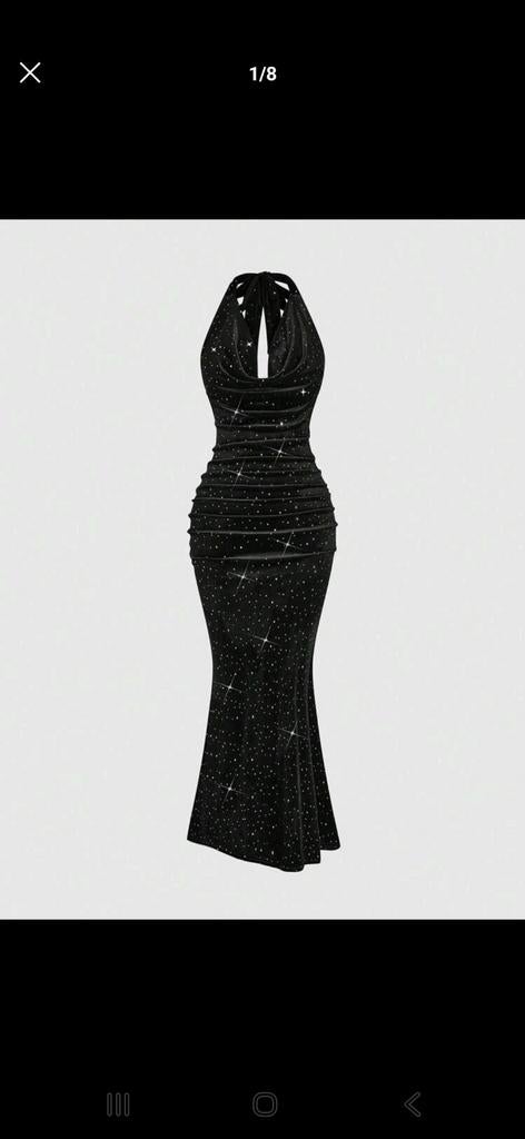 gala jurk maat 3XL, Galajurk, Zwart, Maat 46/48 (XL) of groter, Nieuw