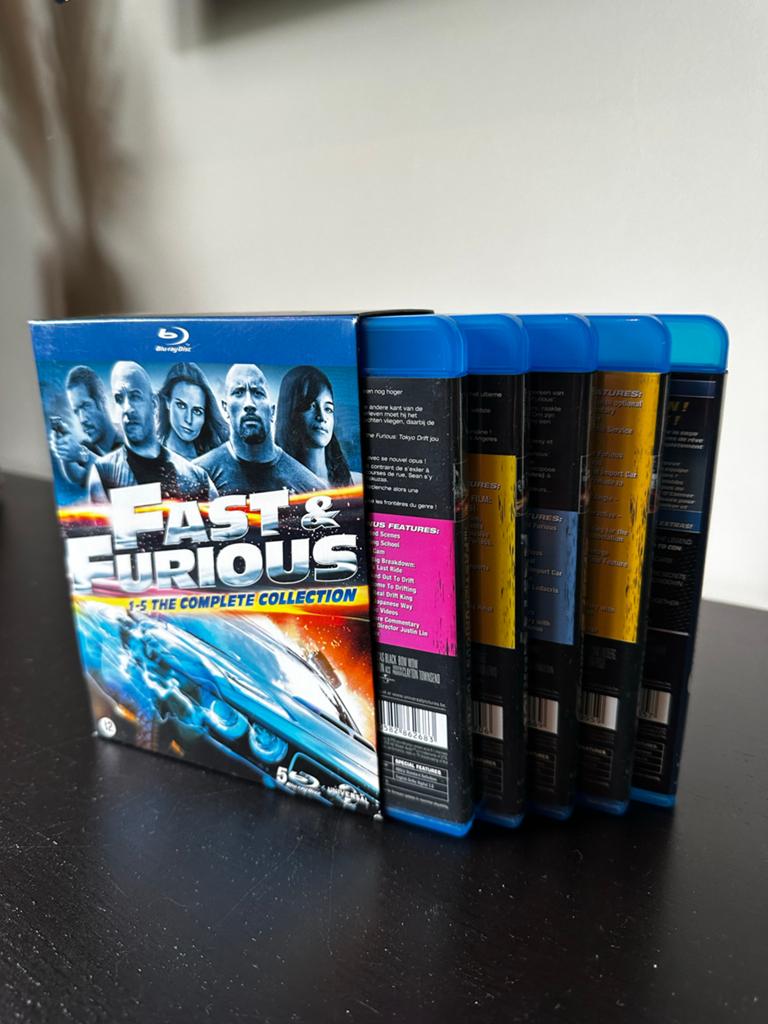 Fast & Furious: The Complete Collection 1-5 Blu-ray Boxset, Ophalen of Verzenden, Zo goed als nieuw, Actie, Boxset