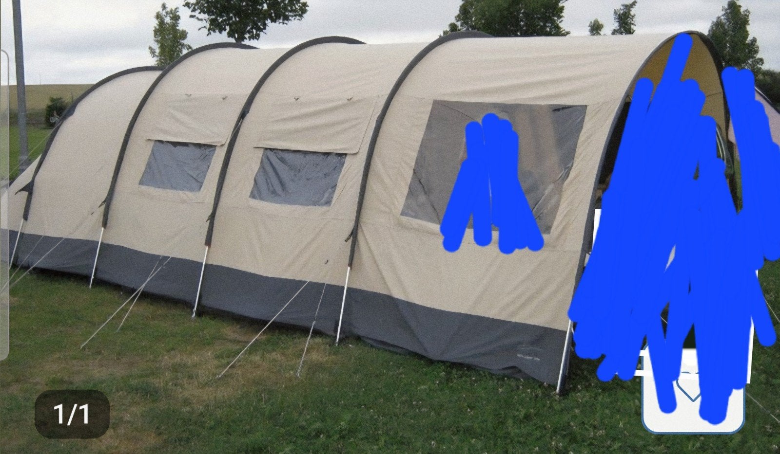 4 personen tent bardani Bolzano 330, Caravans en Kamperen, Tenten, Ophalen, Gebruikt