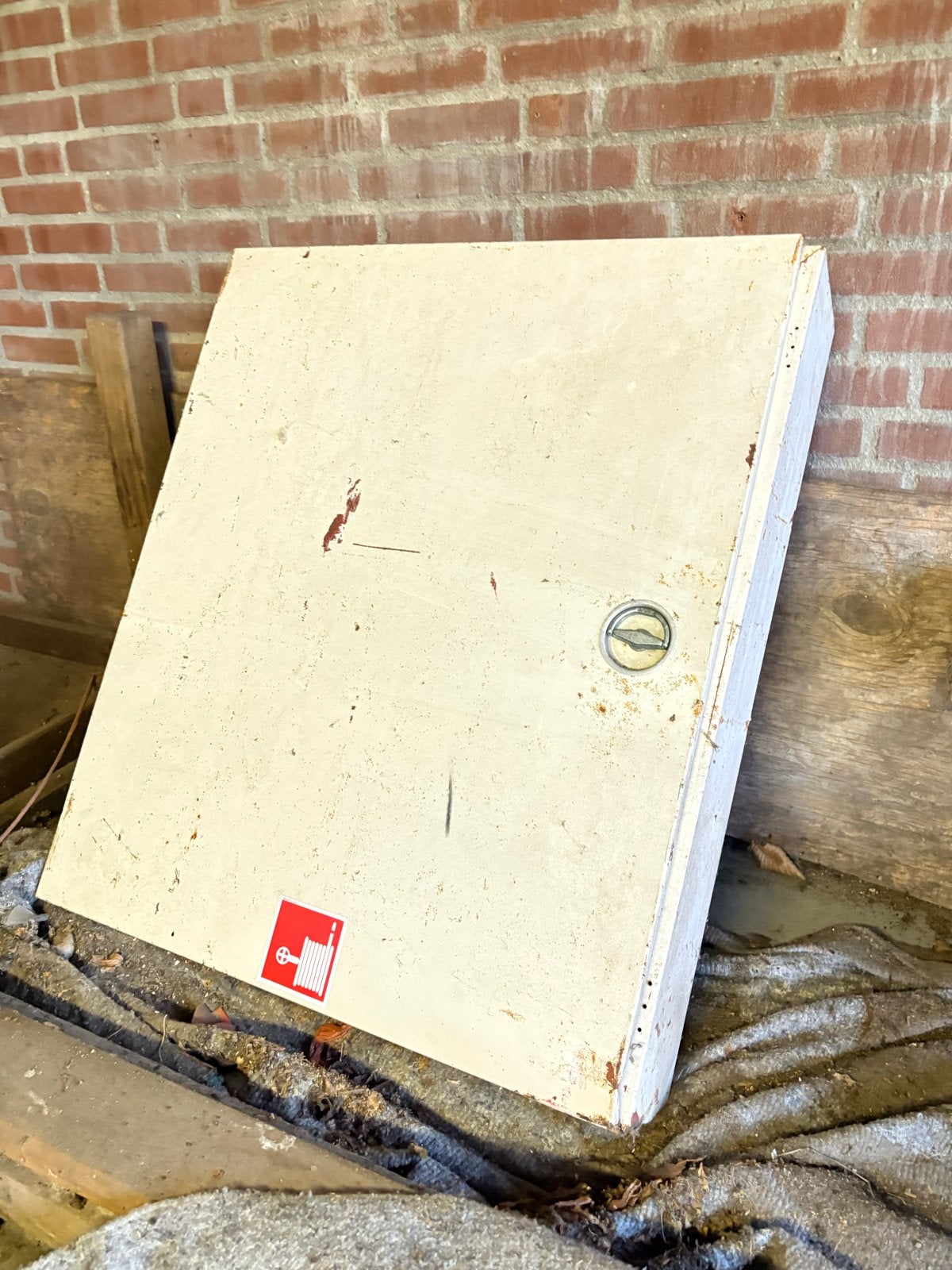 Brandslanghaspel in kast - Ansul, Ophalen of Verzenden, Gebruikt, Brandblusser