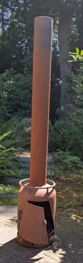 Tuinkachel houtkachel terraskachel van een oude gasfles, Tuin en Terras, Tuinhaarden, Ophalen, Gebruikt