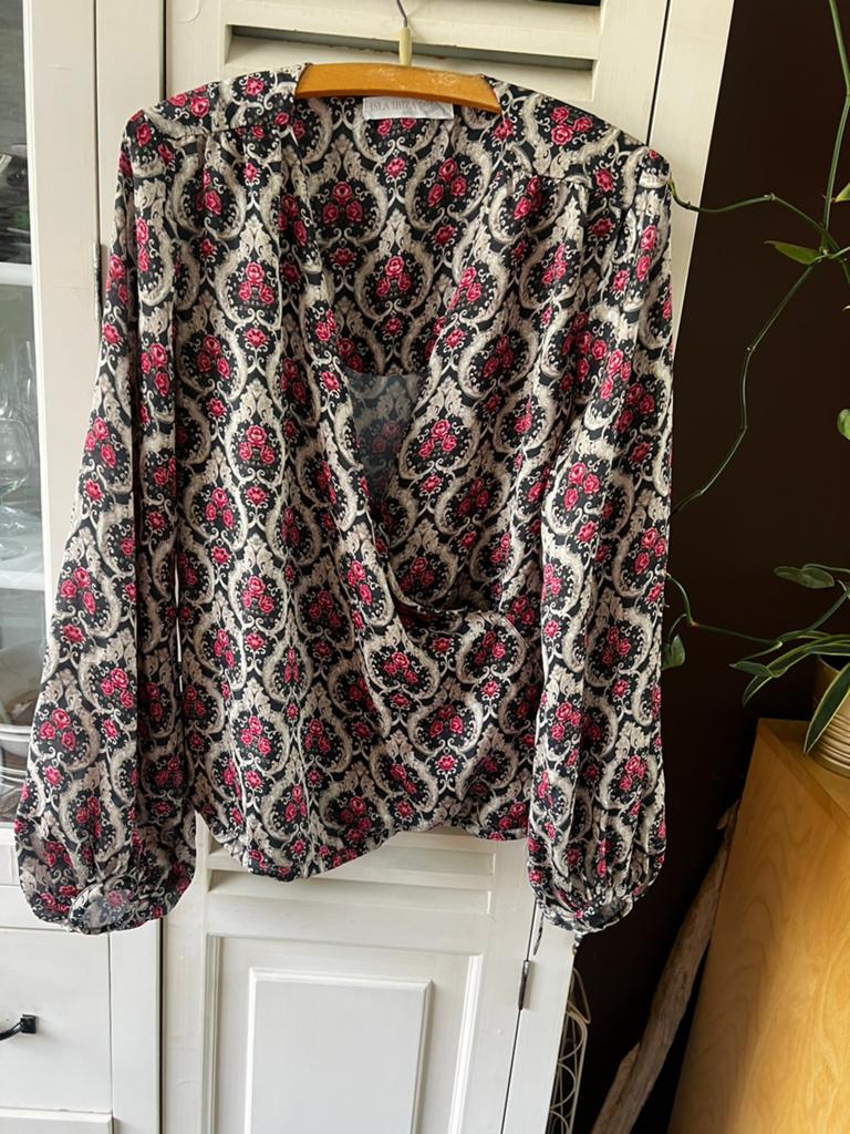 Isla Ibiza boho blouse, Ophalen of Verzenden, Zo goed als nieuw, Korte mouw