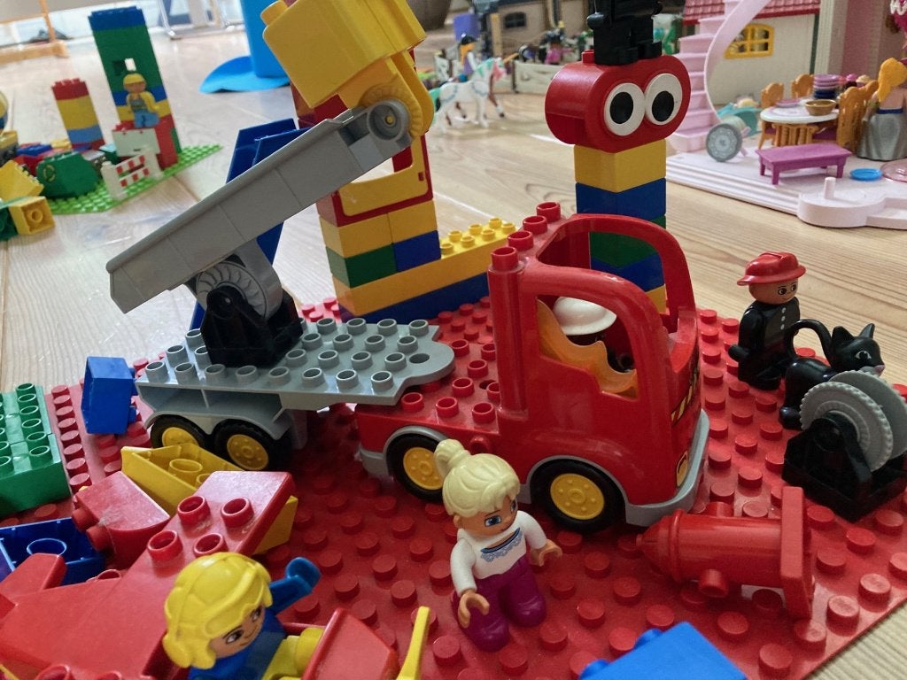 Duplo brandweerauto en veel meer, Ophalen, Gebruikt, Duplo