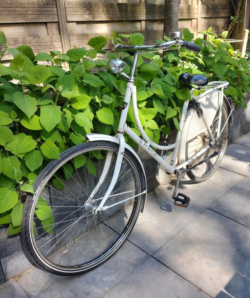 Omafiets Batavus Old Dutch, 28 inch, wit., Ophalen, Terugtraprem, Gebruikt, 56 cm of meer