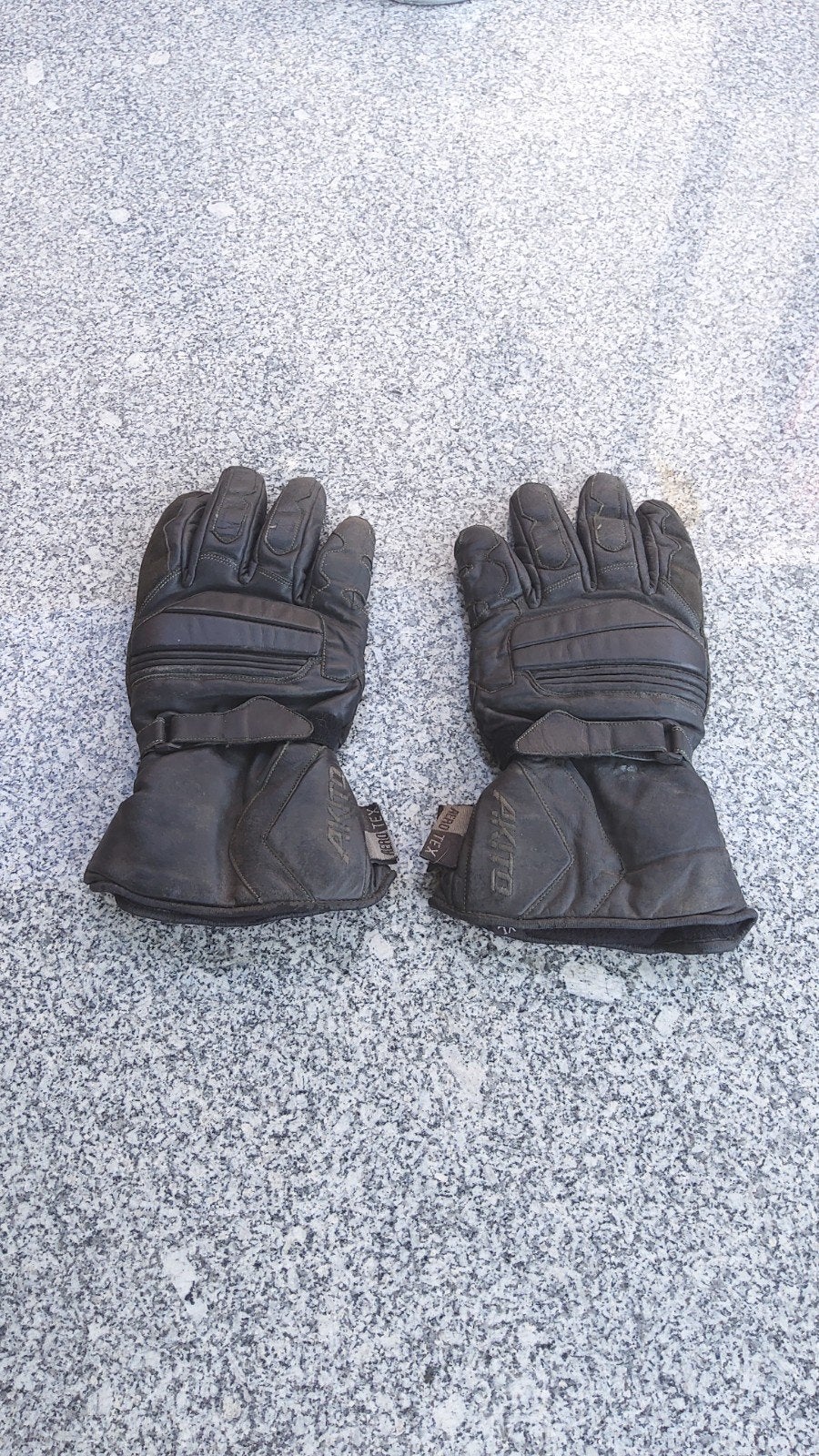 Schoeller Akito aerotex lederen heren motorhandschoenen, Motoren, Ophalen, Tweedehands, Heren, Handschoenen