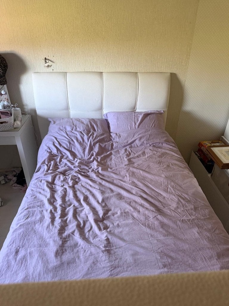 Twijfelaar boxspring, Ophalen, Overige materialen, Gebruikt, Wit