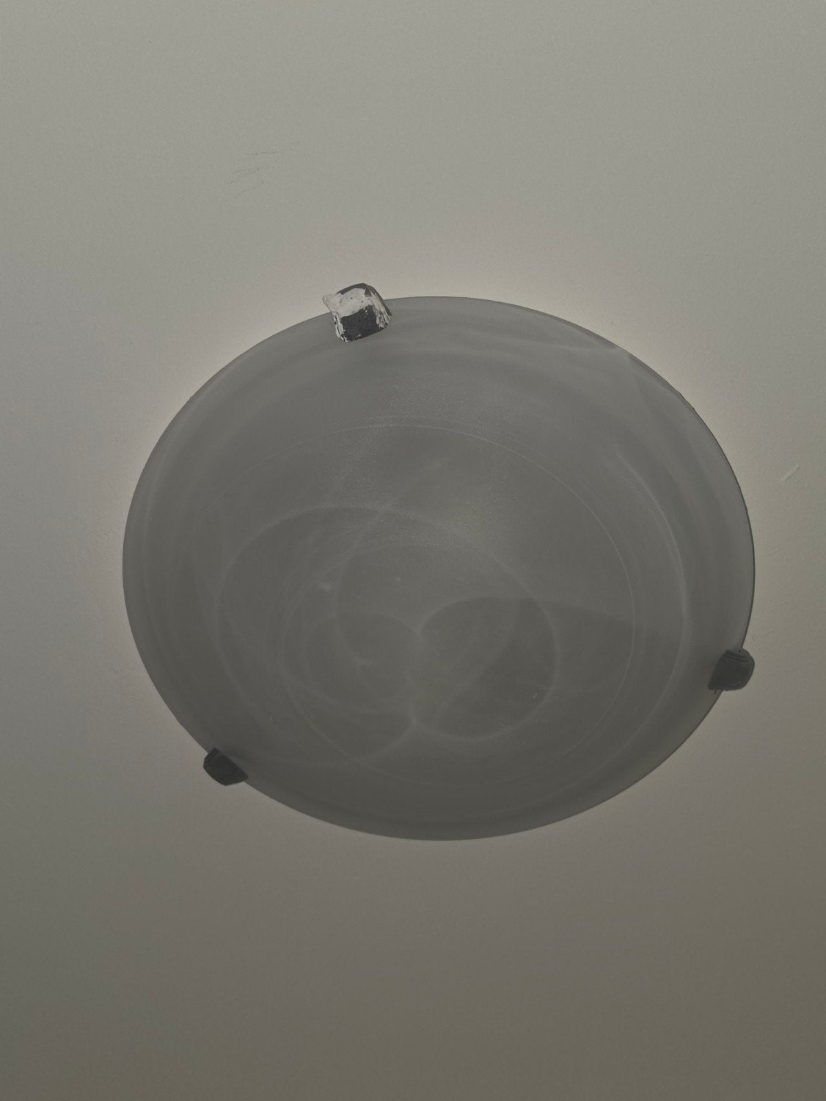 Moderne Plafondlamp - Wit Glas, Ophalen, Gebruikt, Glas, Wit