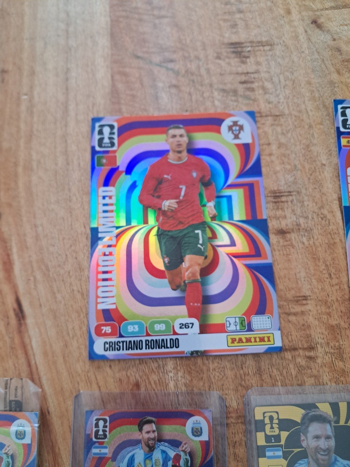 Cristiano Ronaldo Limited Edition Panini Adrenalyn XL kaart, Ophalen of Verzenden, Zo goed als nieuw, Buitenlandse clubs, Spelerskaart
