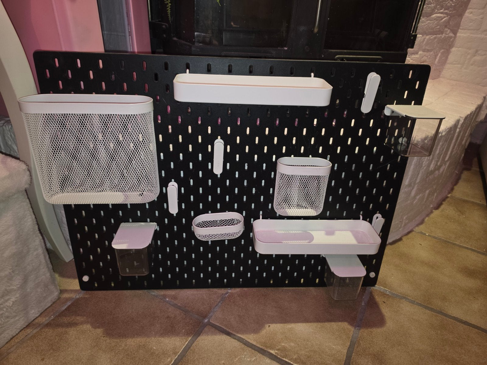 IKEA Skadis Pegboard met Accessoires - Zwart/Wit, Ophalen, Zo goed als nieuw