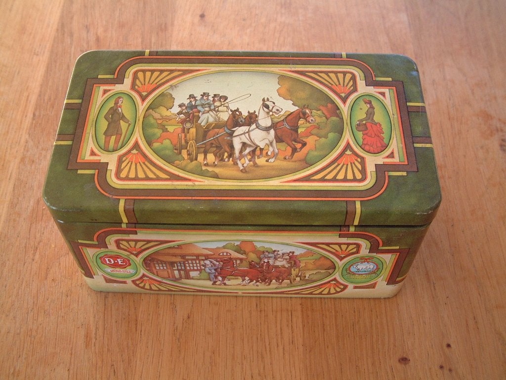 oud blik Douwe Egberts Pickwick, Verzamelen, Blikken, Ophalen of Verzenden, Gebruikt, Koffie, Douwe Egberts