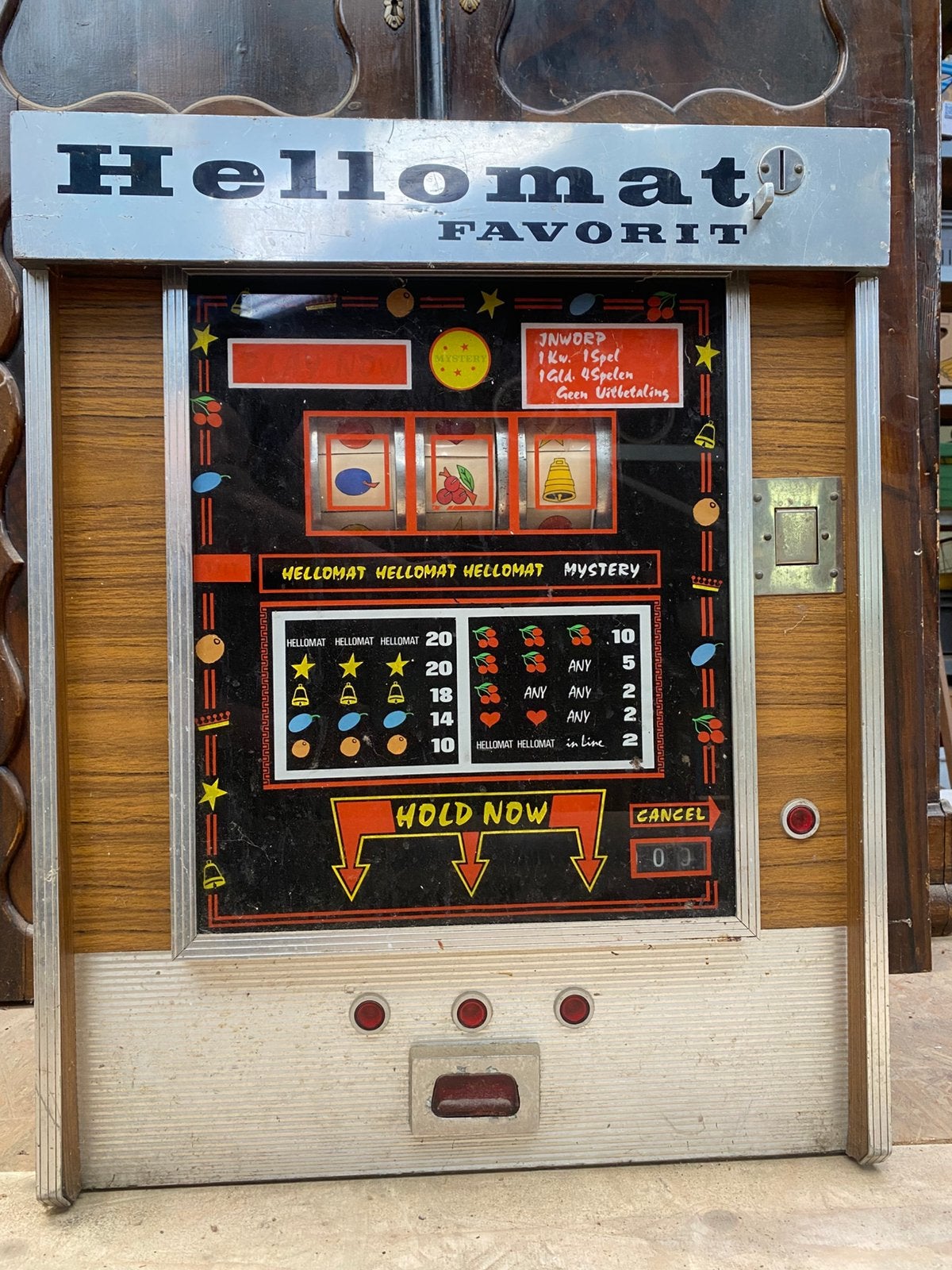 Hellomat favorit gokkast, Ophalen, Gebruikt