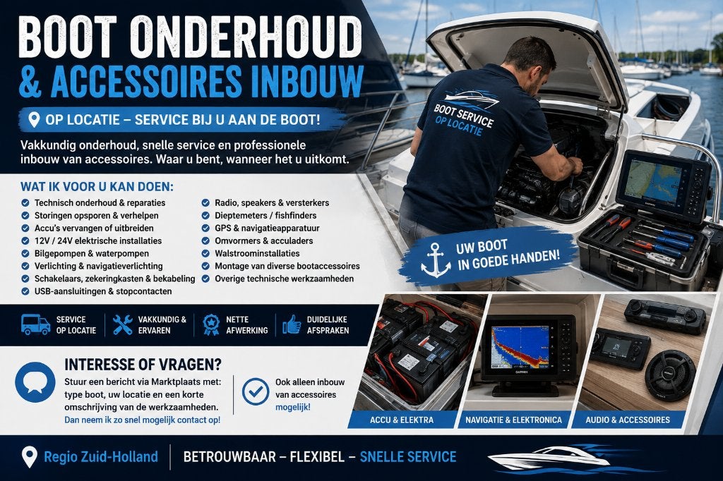 BOOT ONDERHOUD & MONTAGE OP LOCATIE, Diensten en Vakmensen, Reparatie en Onderhoud | Watersport en Boten, Overige