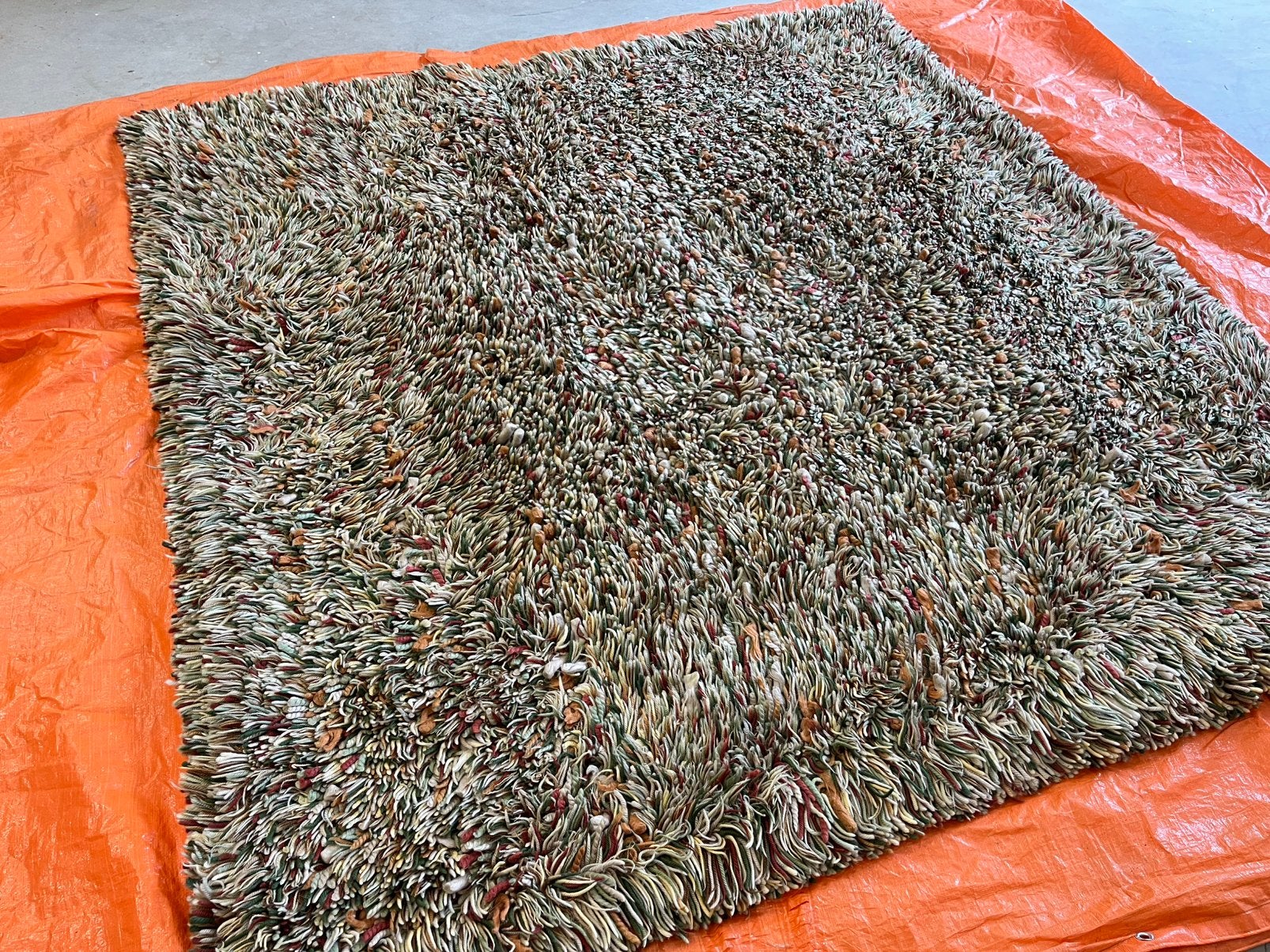 Mooie handgemaakte kleed ca 2 x 2 meter, Ophalen, Gebruikt, Vierkant, 200 cm of meer