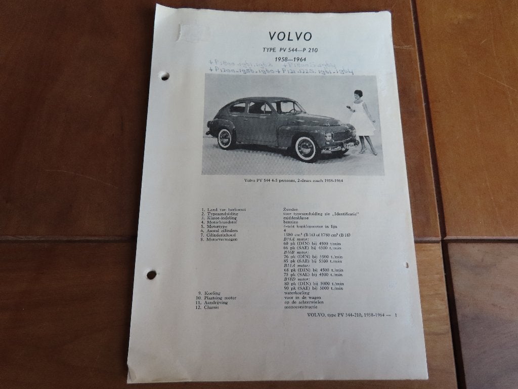 Vraagbaak Volvo PV 544, Volvo P 210 1958 - 1964, Auto diversen, Handleidingen en Instructieboekjes, Ophalen of Verzenden