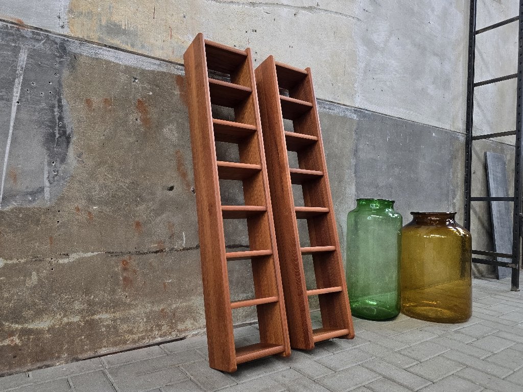 Deens Design CD Rek Teak | Jaren 80 CD Houder Hout Vintage, Huis en Inrichting, Gebruikt, Ophalen of Verzenden, 25 tot 75 discs