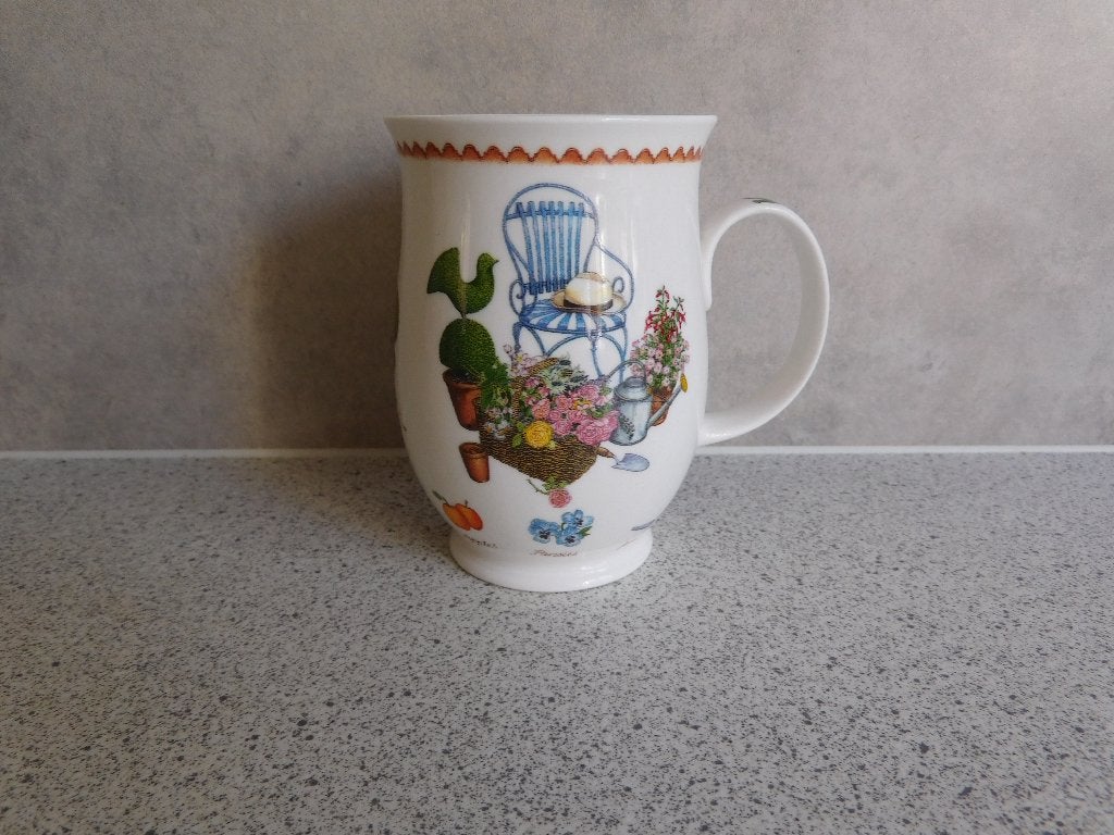 Mok Fine Bone China Garden Coll. by Richard Pantis Dunoon, Overige merken, Ophalen of Verzenden, Zo goed als nieuw, Overige stijlen