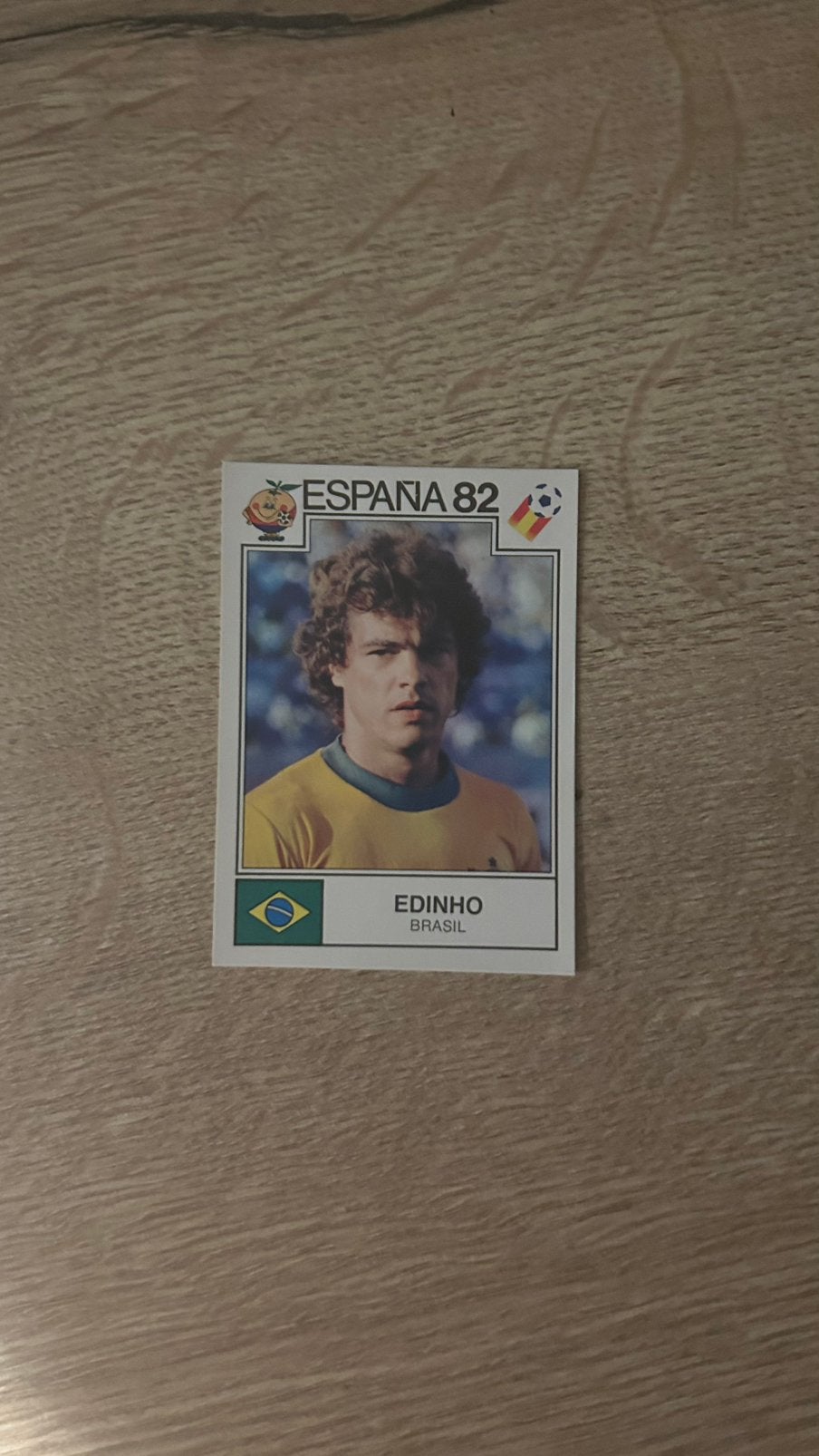 Panini Espana 82 plaatje Edinho WK 82, Hobby en Vrije tijd, Stickers en Plaatjes, Verzenden, Zo goed als nieuw, Plaatje