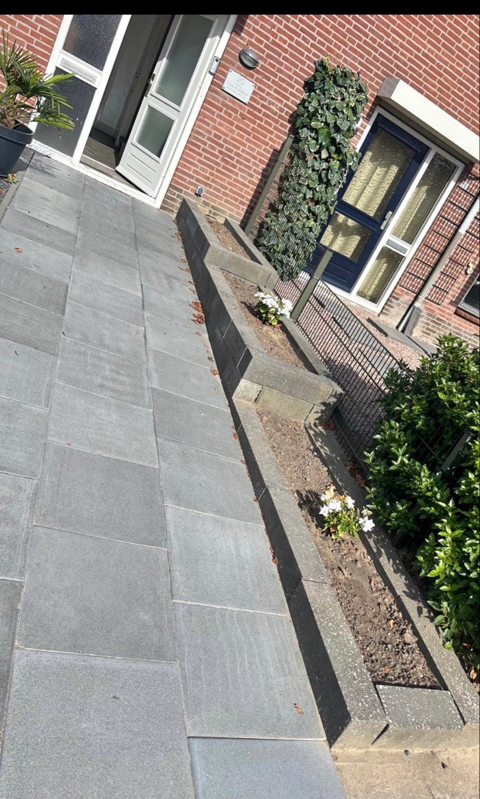 Antraciet stapelblokken voor tuin en terras, Tuin en Terras, Tegels en Klinkers, Ophalen, Gebruikt, Overige typen, Minder dan 5 m²