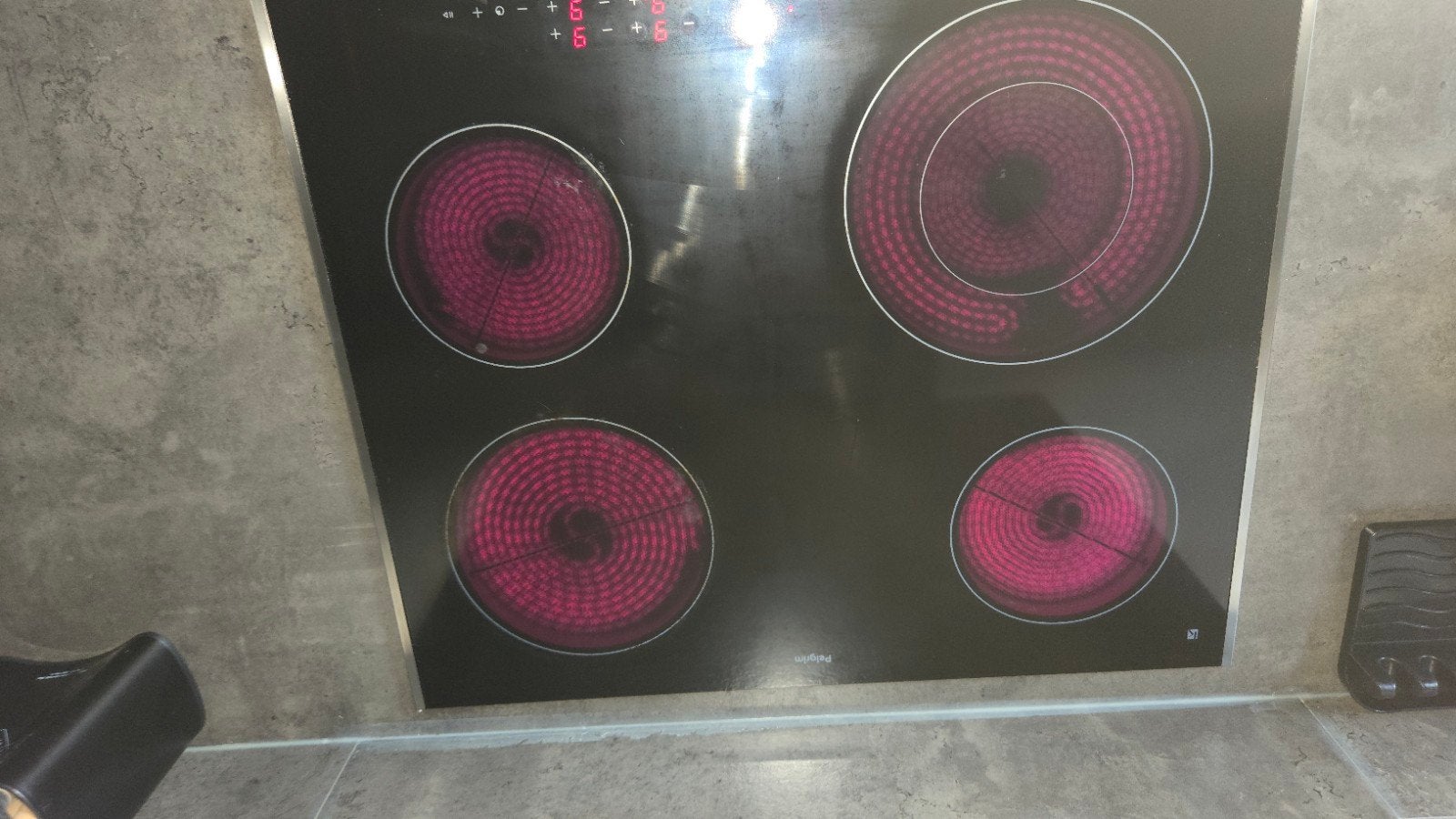 Pelgrim 60x52 cm Inbouw Halogeen Kookplaat, Witgoed en Apparatuur, Kookplaten, Ophalen, Halogeen, Gebruikt, 4 kookzones