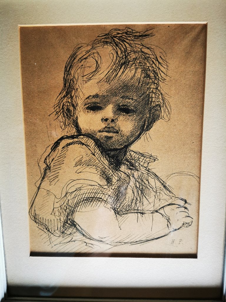 Portretje jong kind van Harry Prenen (1915-1992), Antiek en Kunst, Ophalen, Tekening, Pentekening