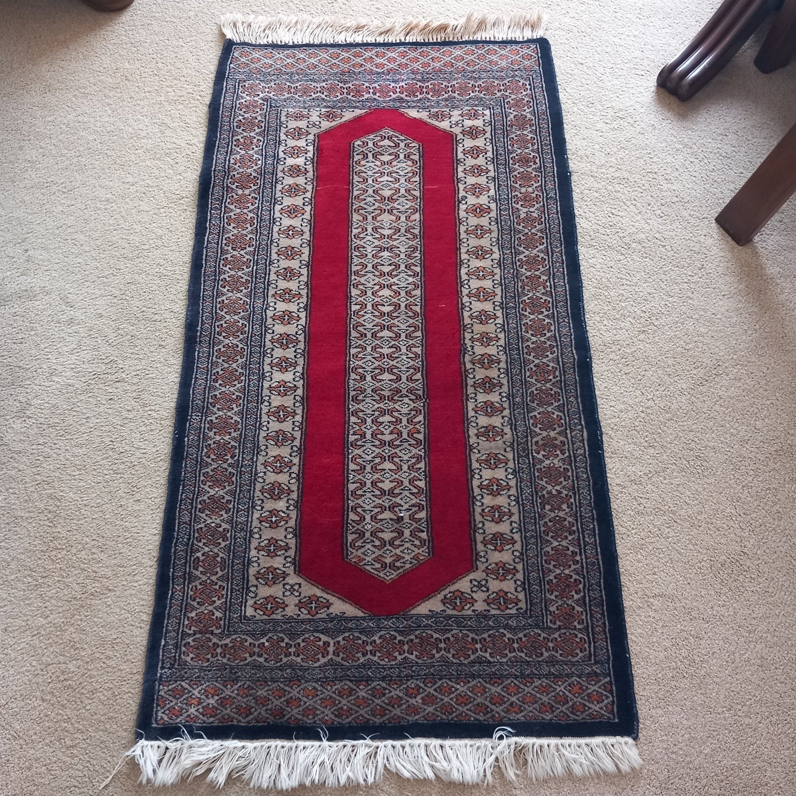 Vintage Perzisch tafelloper, Tapijt - 130x70cm, Gebruikt, Overige kleuren, 100 tot 150 cm, Oosters, Traditioneel, Vintage