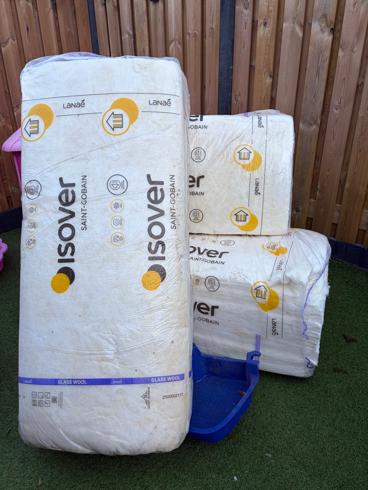 3 pakken nieuwe Isover glaswol isolatie van Hornbach, Ophalen, 4 tot 8 cm, 10 tot 15 m², Nieuw