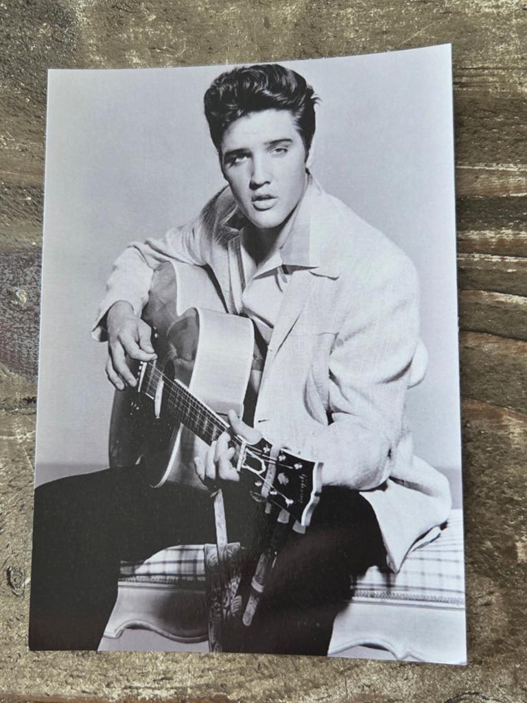Zwart-Wit Fotokaart van Elvis Presley, Ophalen of Verzenden, Zo goed als nieuw, Foto of Kaart